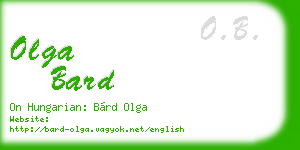 olga bard business card